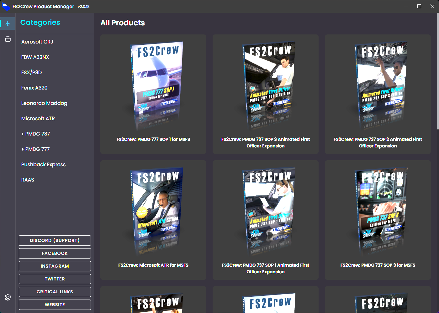 FS2Crew Product Manager